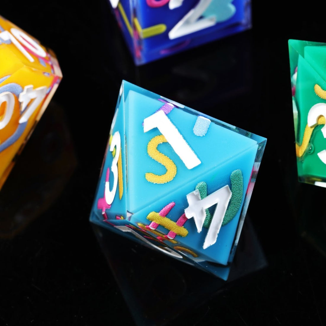 Over the Rainbow Sharp Edge Dnd Dice Set - Roll With Advantage