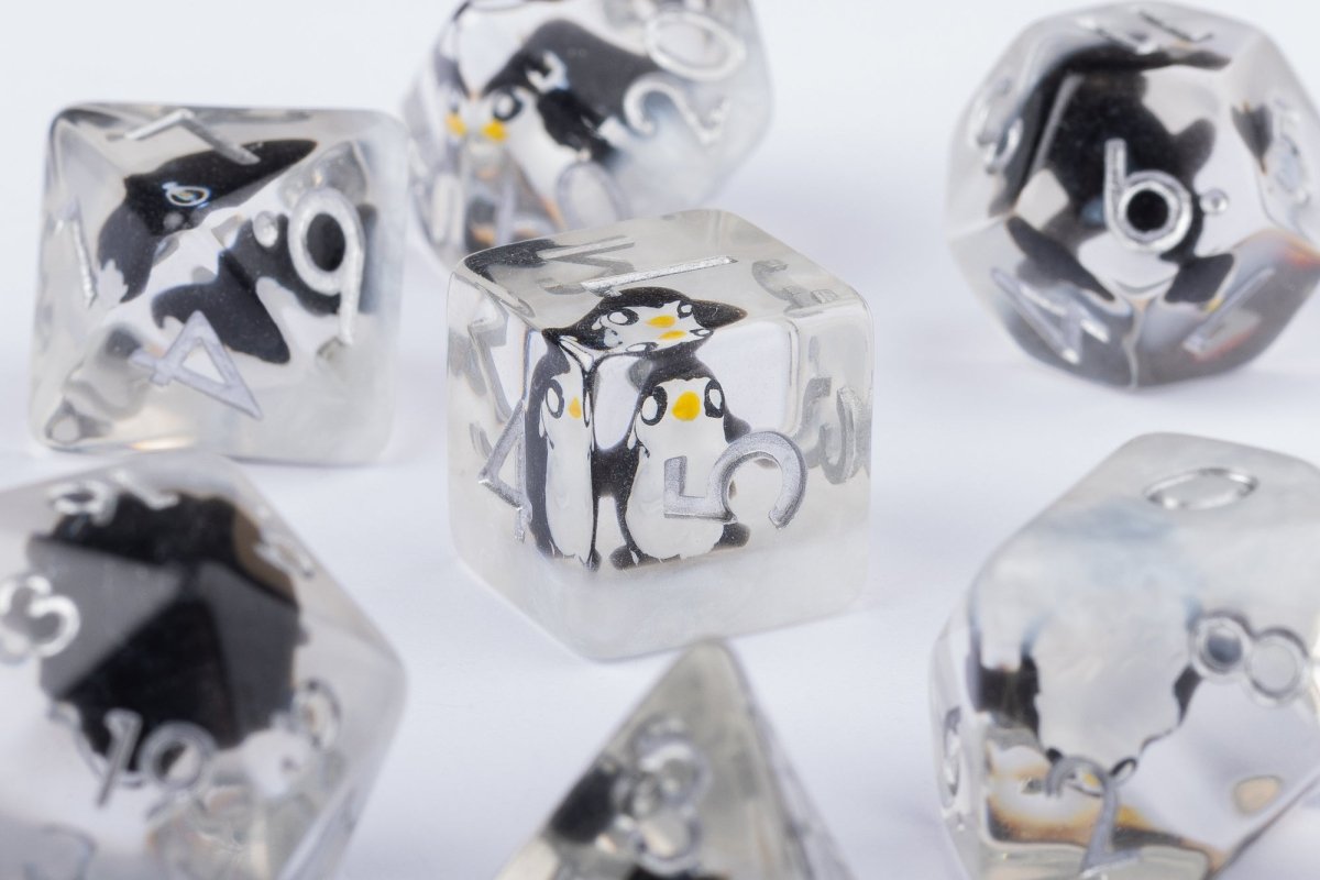 Penguin Dnd Dice Set - Roll With Advantage