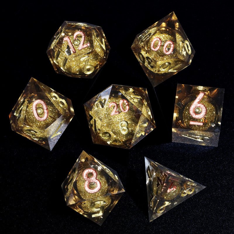 Sands of Time Sharp Edge Dnd Dice Set - Roll With Advantage