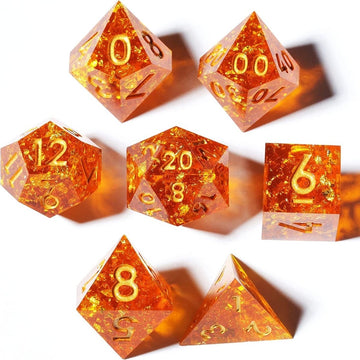 Scorching Soul Sharp Edge Dnd Dice Set - Roll With Advantage