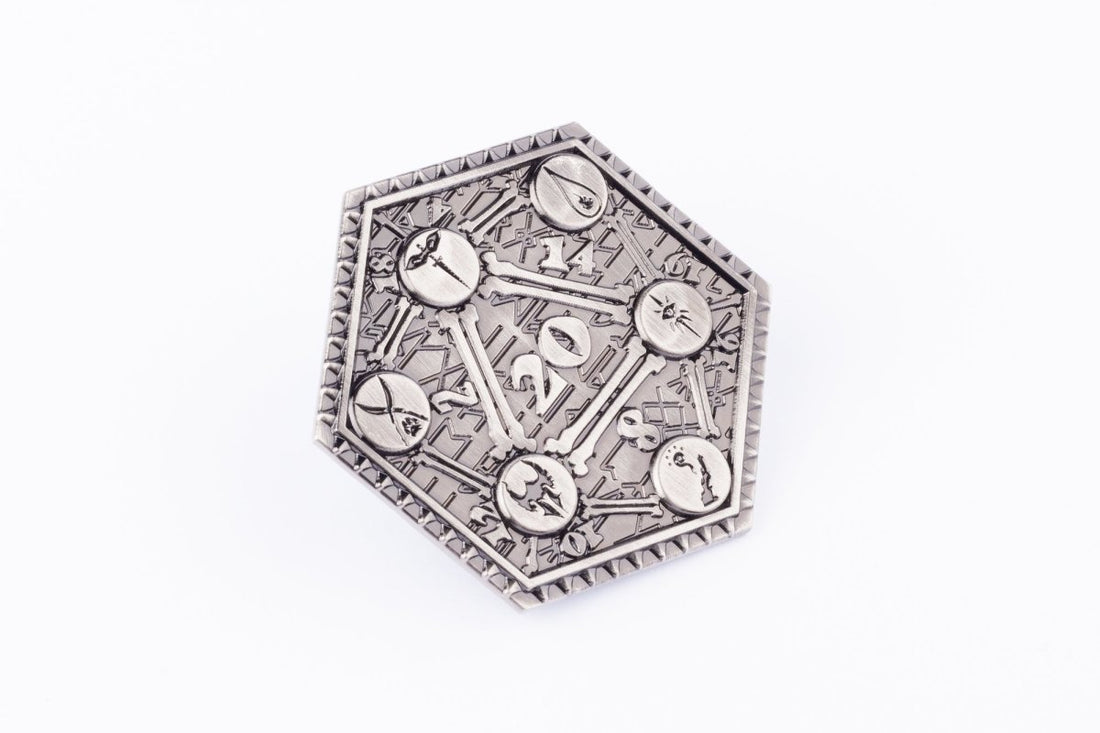 Silver D2 Metal Coin - Roll With Advantage