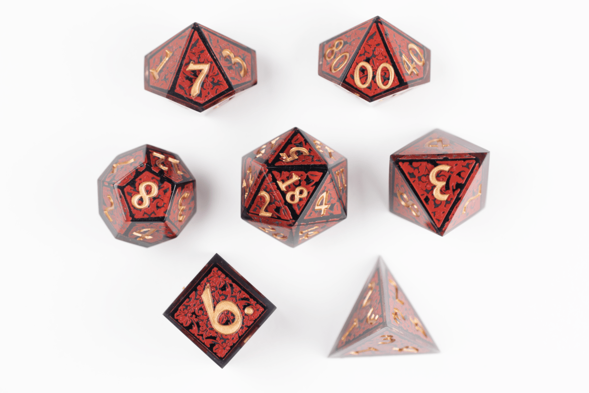 Thicker Than Water Sharp Edge Dnd Dice Set - Roll With Advantage