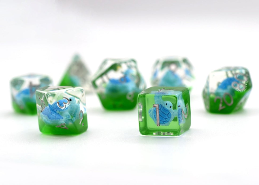 Turtle Dnd Dice Set - Roll With Advantage