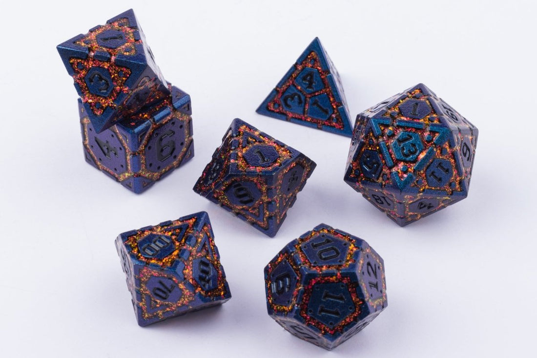 Vesuvius Dnd Metal Dice Set - Roll With Advantage