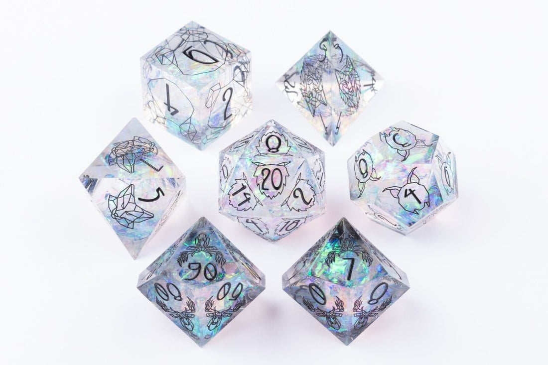 Wild Shape Aurora Druid Animal Pattern Dnd Dice Set - Roll With Advantage