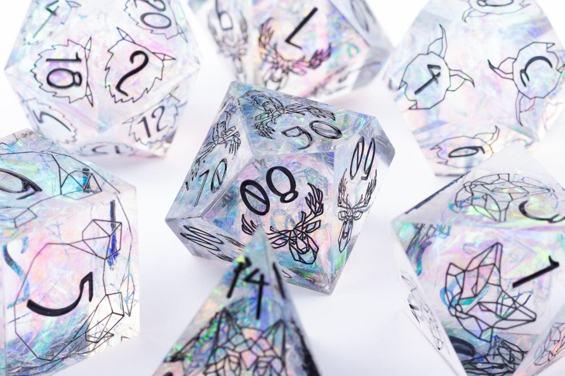 Wild Shape Aurora Druid Animal Pattern Dnd Dice Set - Roll With Advantage