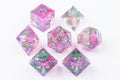 Wild Shape Pink Druid Animal Pattern Dnd Dice Set - Roll With Advantage