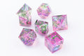 Wild Shape Pink Druid Animal Pattern Dnd Dice Set - Roll With Advantage