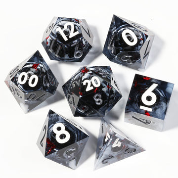 Wormhole Sharp Edge Dnd Dice Set - Roll With Advantage