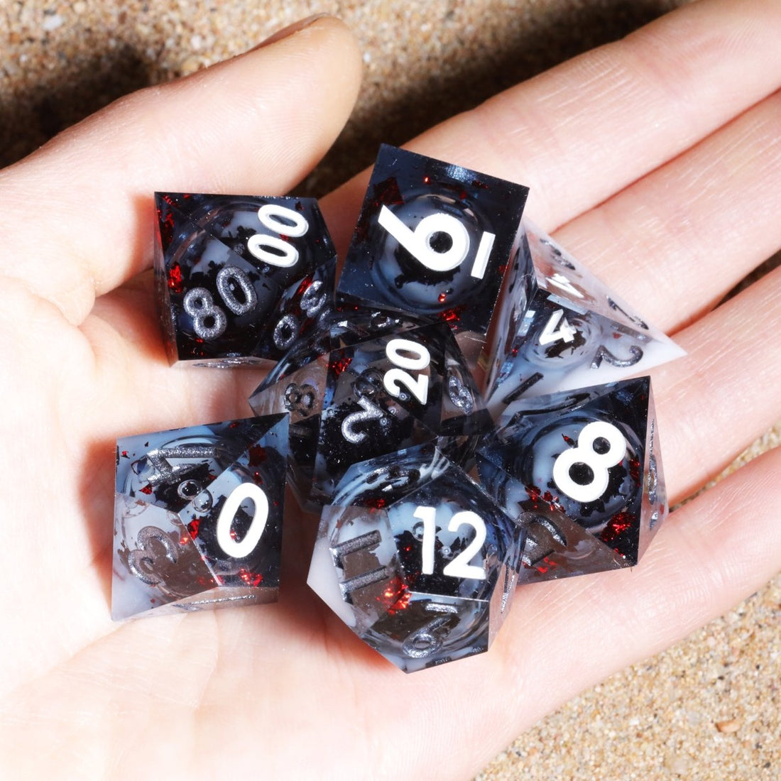 Wormhole Sharp Edge Dnd Dice Set - Roll With Advantage