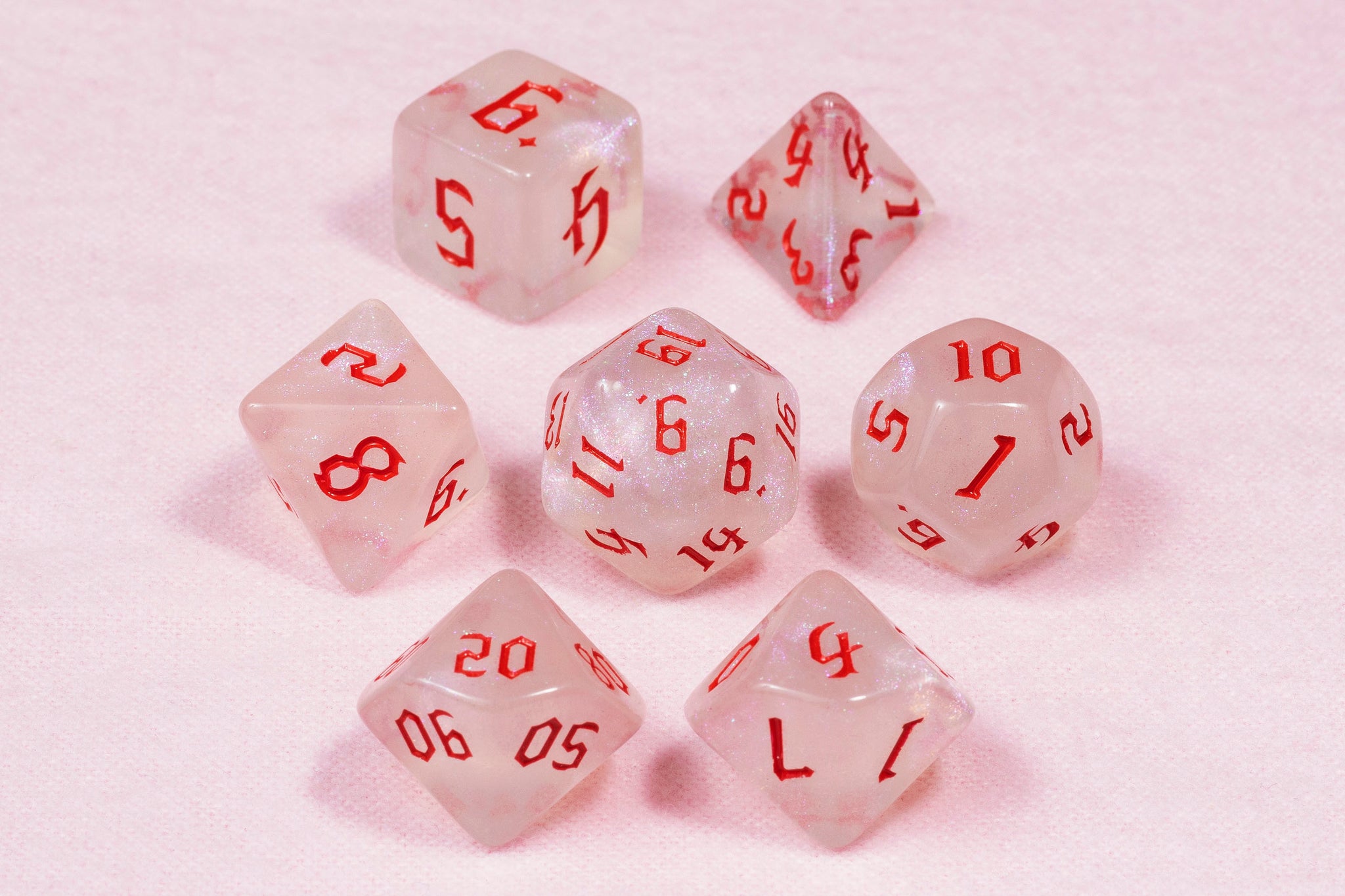 Chaos Red Polyhedral Dice Set