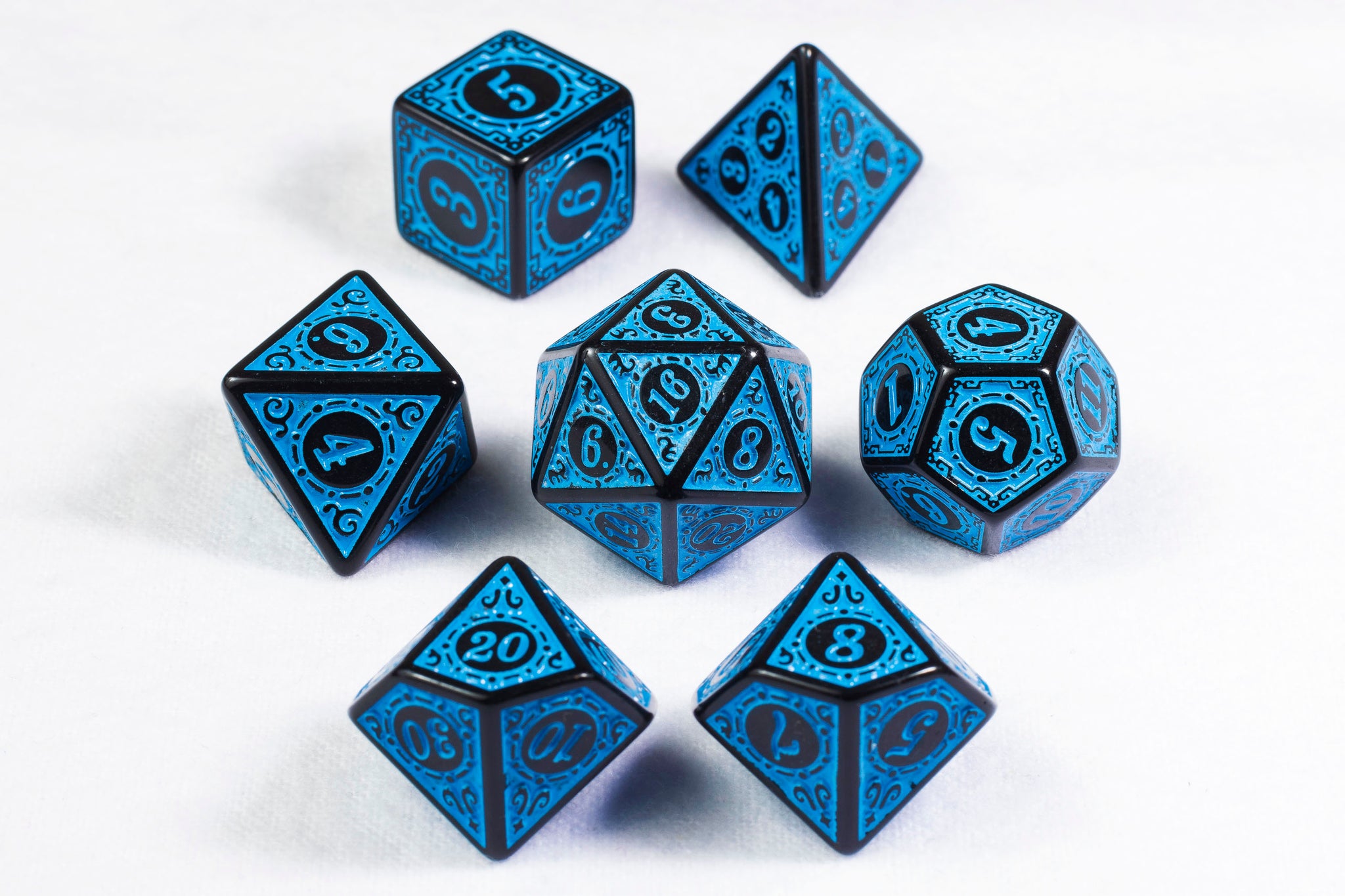 Magic Burst Blue Polyhedral Dice Set
