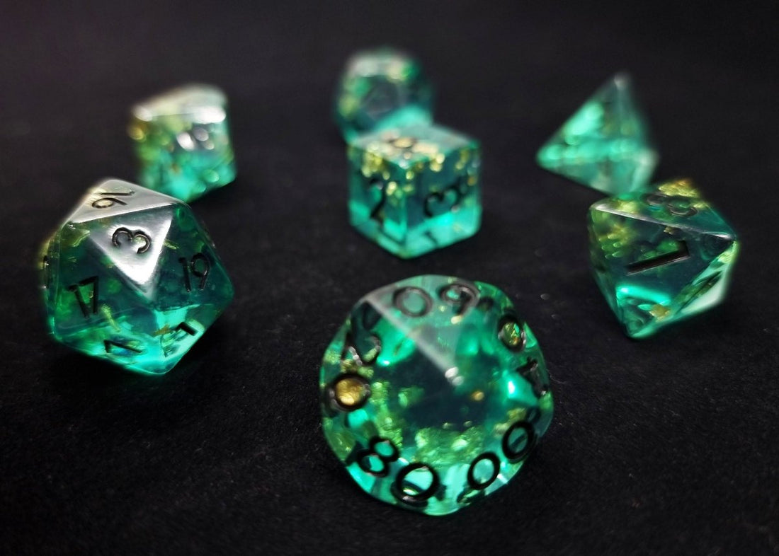 Aztec Gold Dnd Dice Set - Roll With Advantage