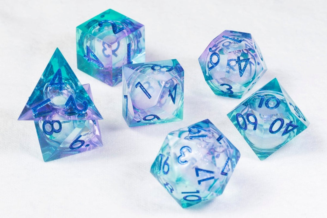 Bubble Bath Sharp Edge Dnd Dice Set - Roll With Advantage