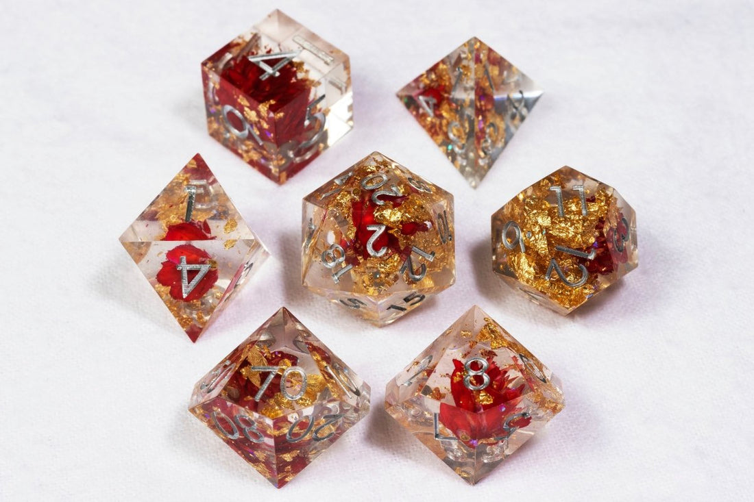 Budding Adventurer Sharp Edge Dnd Dice Set - Roll With Advantage