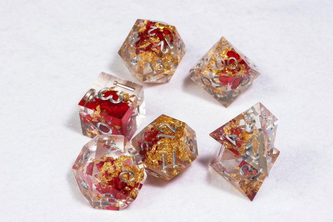 Budding Adventurer Sharp Edge Dnd Dice Set - Roll With Advantage