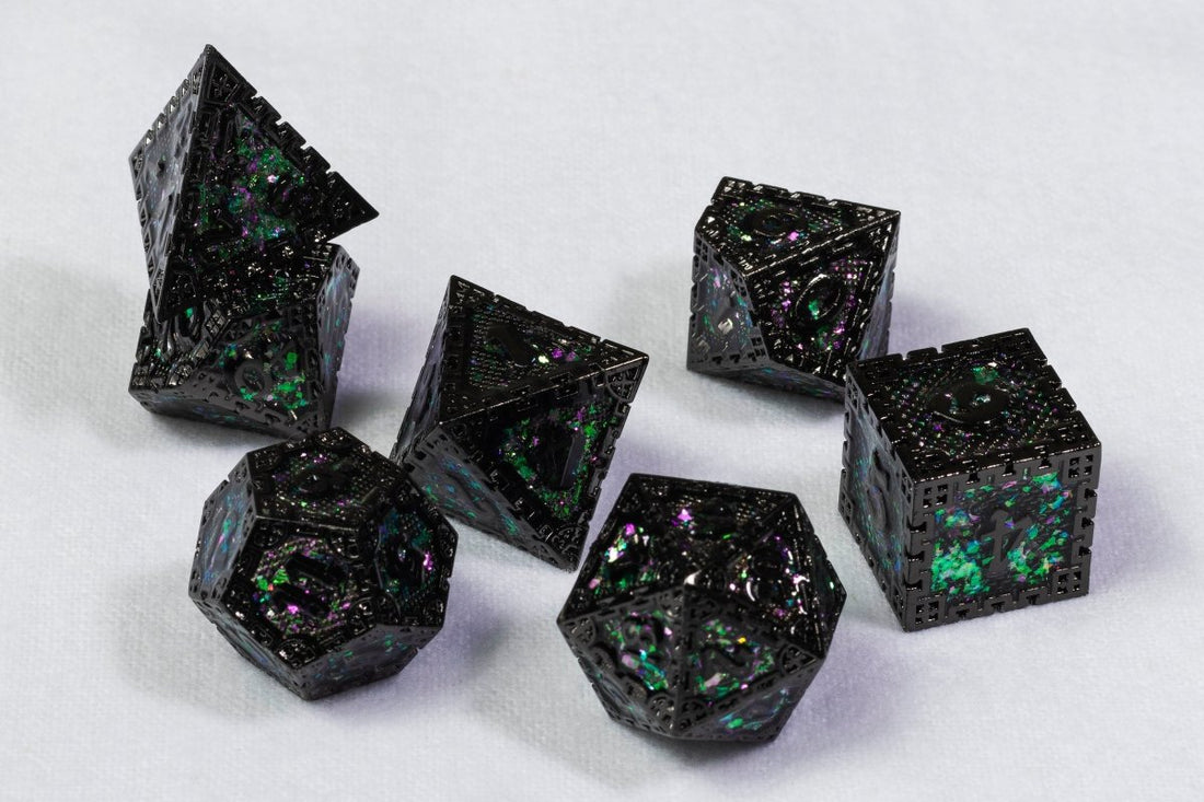 Courting Intrigue Dnd Metal Dice Set - Roll With Advantage