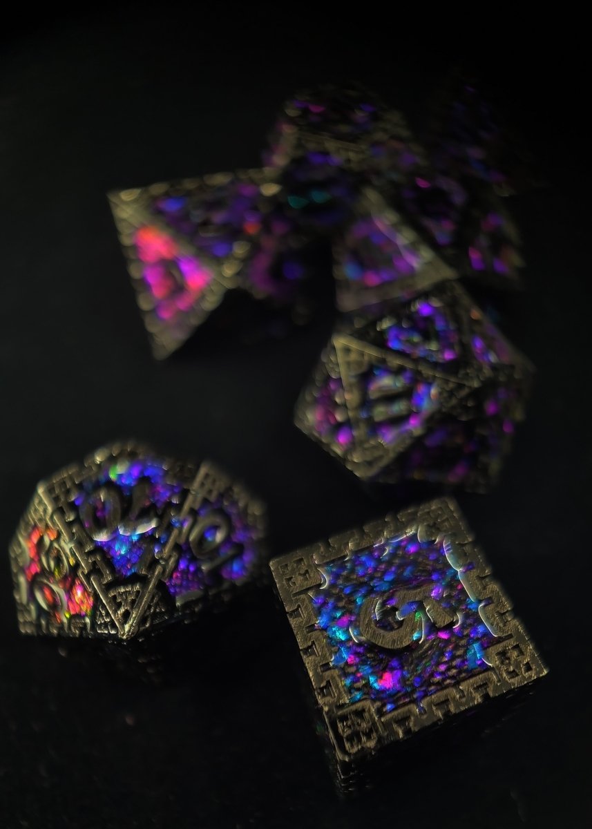 Courting Nightmares Dnd Metal Dice Set - Roll With Advantage