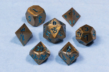 Crackling Lance Dnd Metal Dice Set - Roll With Advantage