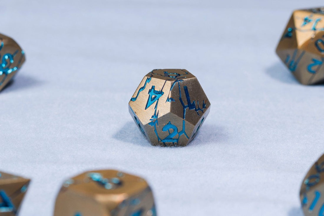 Crackling Lance Dnd Metal Dice Set - Roll With Advantage