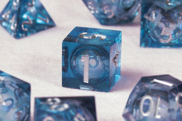 Deep Blue Sea Sharp Edge Dnd Dice Set - Roll With Advantage