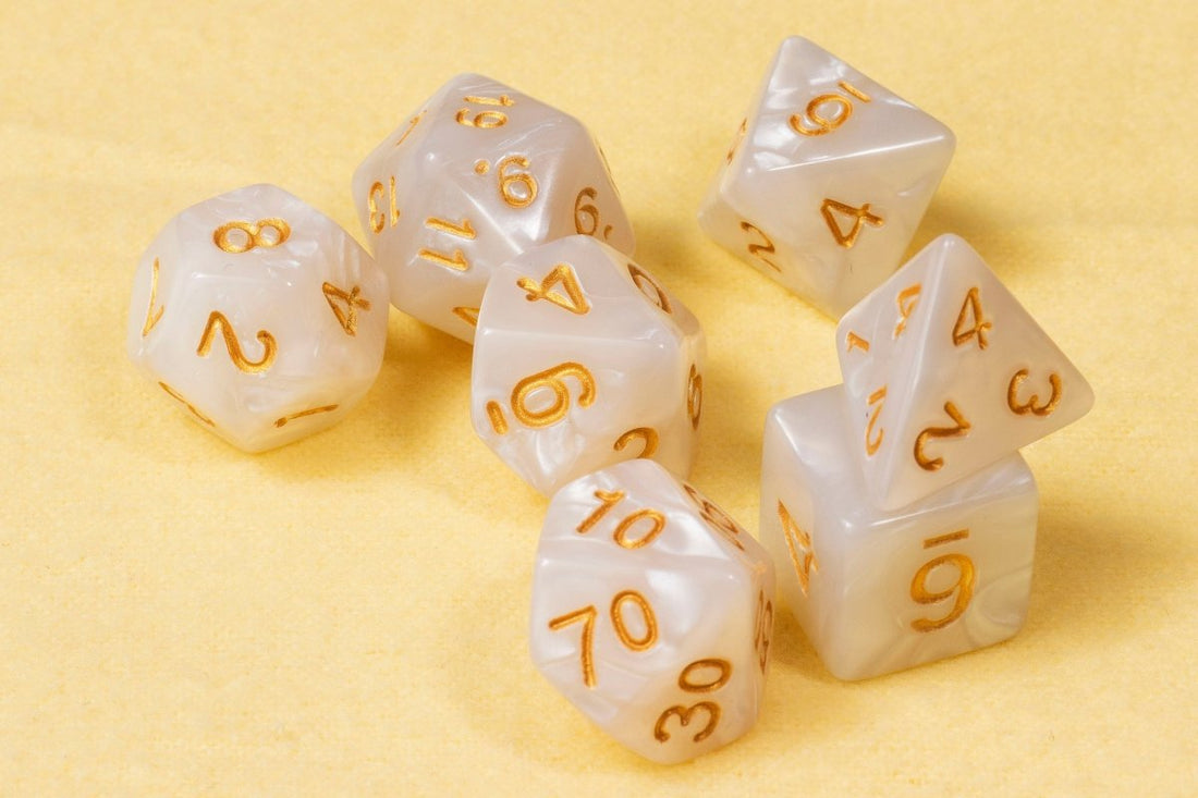 Evelyn's Holy Light Dnd Dice Set - Roll With Advantage