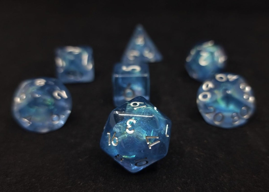 Glacial Ice Dnd Dice Set - Roll With Advantage