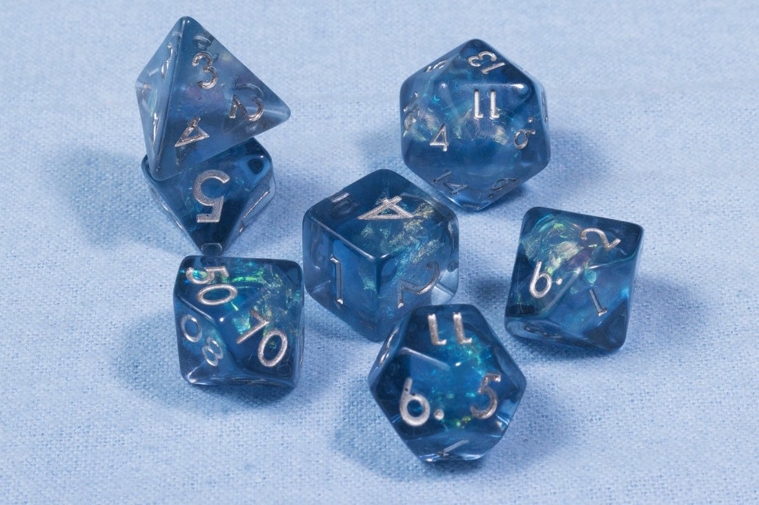 Glacial Ice Dnd Dice Set - Roll With Advantage