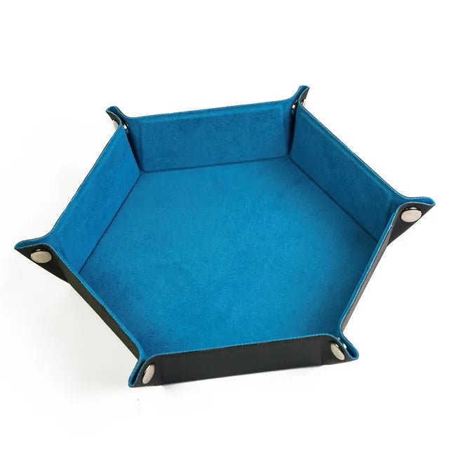 Hexagon Faux Leather Dice Tray - Roll With Advantage