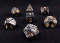 Gone Rogue Polyhedral Dice Set - Opaque Charcoal Marble Effect