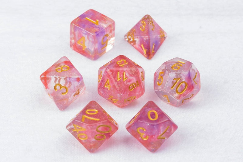 Luminous Ruby Dnd Dice Set - Roll With Advantage
