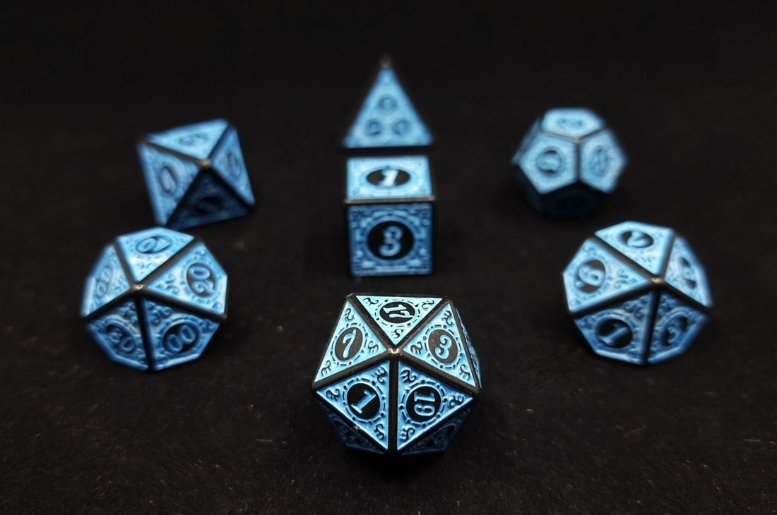 Magic Burst Blue Dnd Dice Set - Roll With Advantage