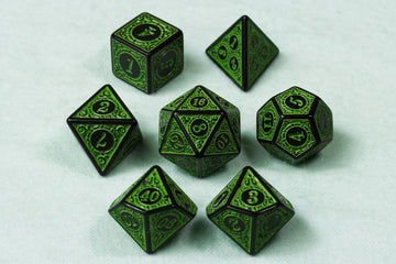 Magic Burst Green Dnd Dice Set - Roll With Advantage