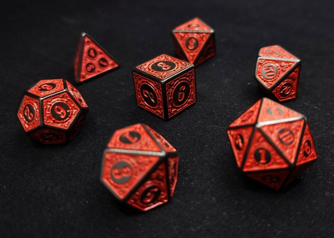 Magic Burst Red Dnd Dice Set - Roll With Advantage