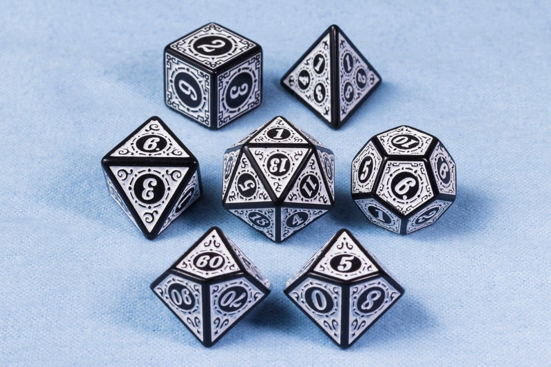 Magic Burst White Dnd Dice Set - Roll With Advantage