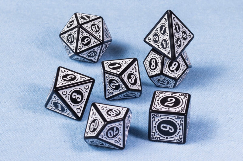Magic Burst White Dnd Dice Set - Roll With Advantage