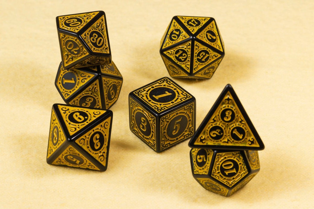 Magic Burst Yellow Dnd Dice Set - Roll With Advantage