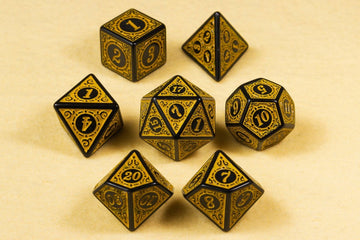 Magic Burst Yellow Dnd Dice Set - Roll With Advantage