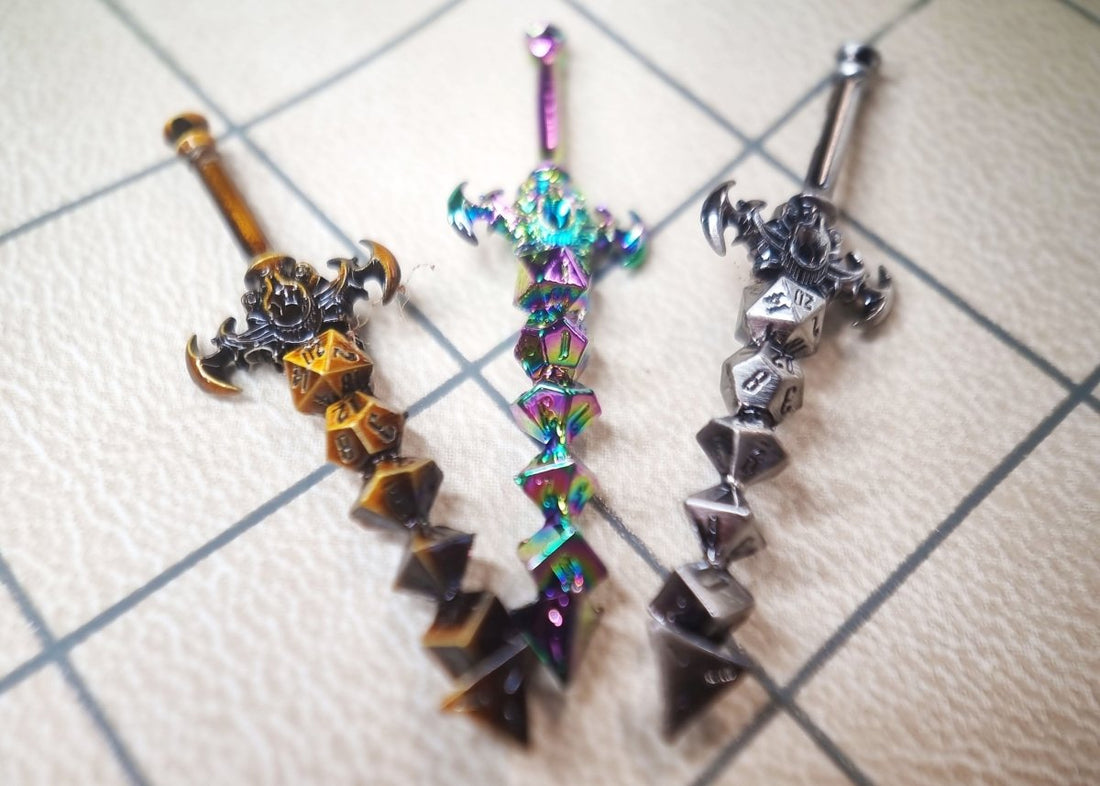 Mini Dice Sword - Dark Silver - Roll With Advantage