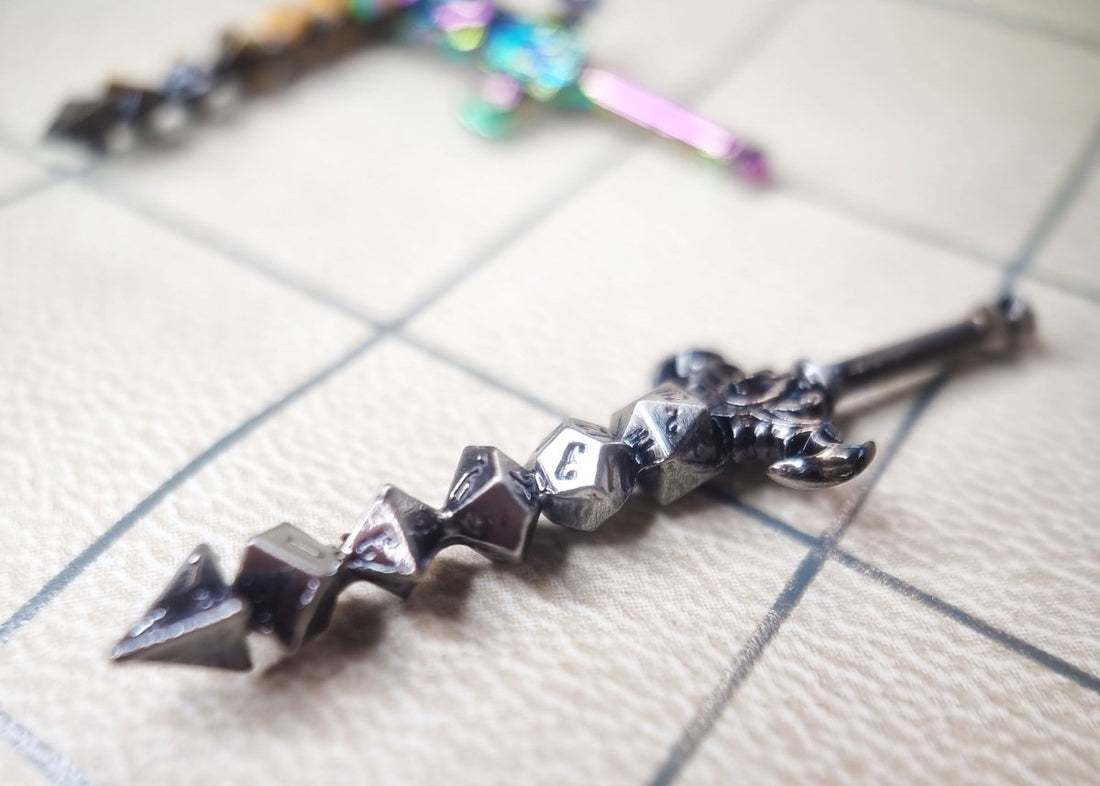 Mini Dice Sword - Dark Silver - Roll With Advantage