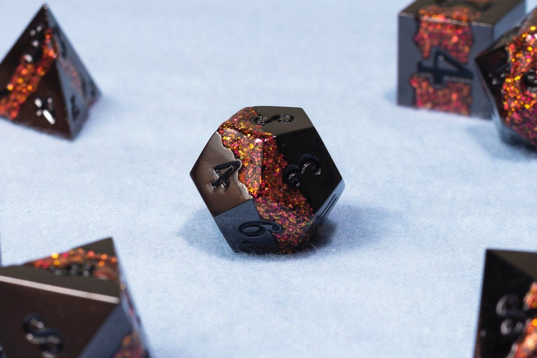 Molten Core Dnd Metal Dice Set - Roll With Advantage