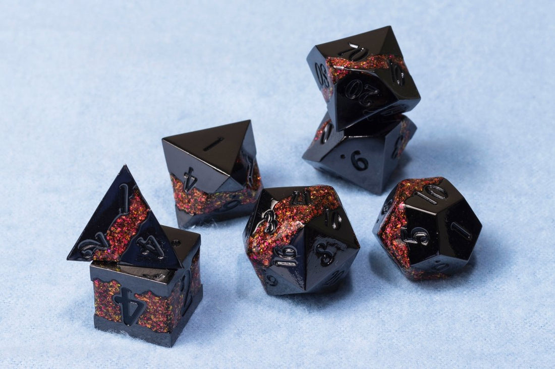 Molten Core Dnd Metal Dice Set - Roll With Advantage