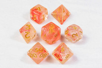 Peach Blossom Dnd Dice Set - Roll With Advantage