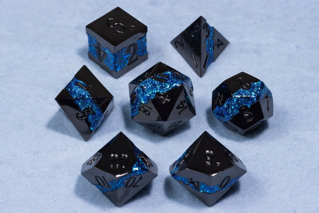 Subterranean Lake Dnd Metal Dice Set - Roll With Advantage