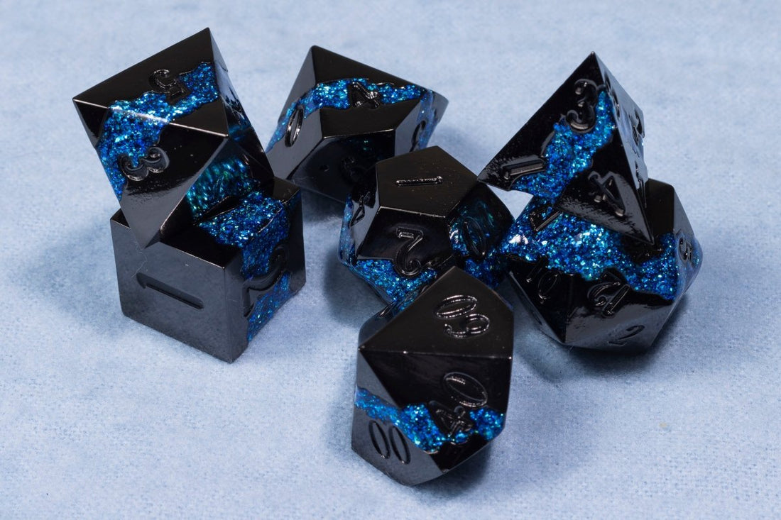 Subterranean Lake Dnd Metal Dice Set - Roll With Advantage