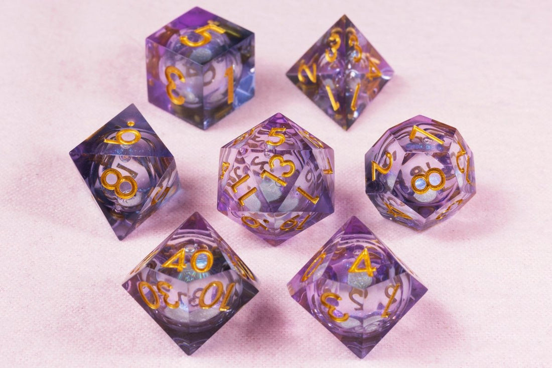 Teleportation Circle Liquid Core Dnd Dice Set - Roll With Advantage