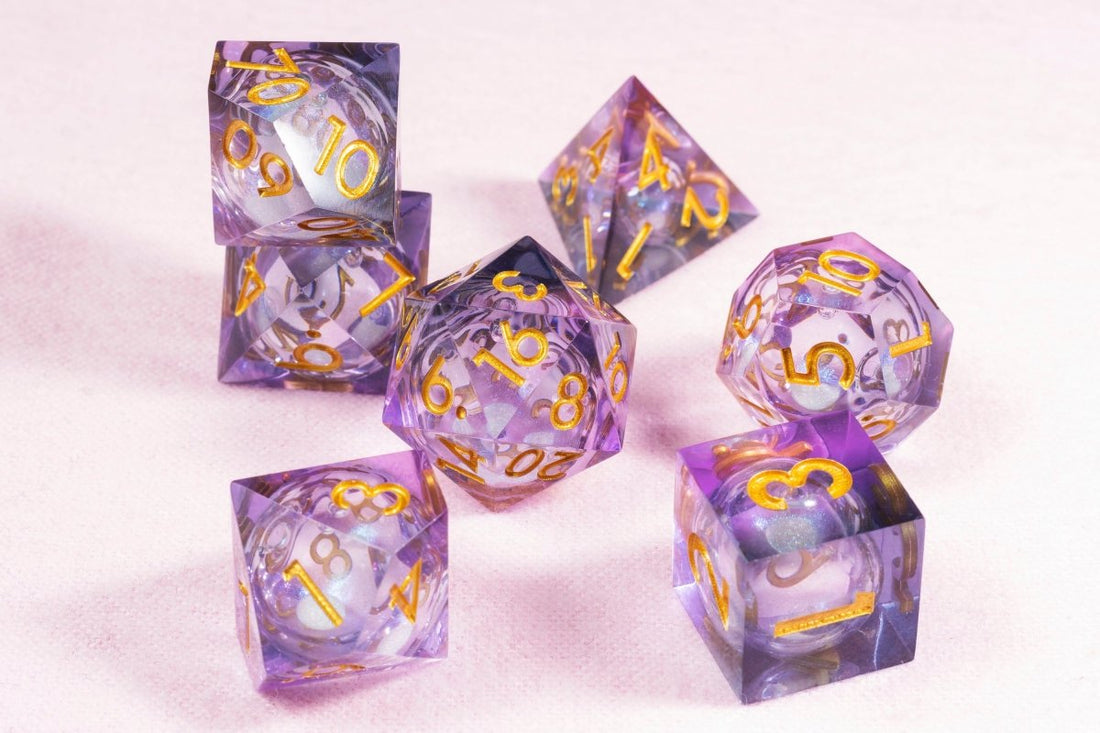 Teleportation Circle Liquid Core Dnd Dice Set - Roll With Advantage