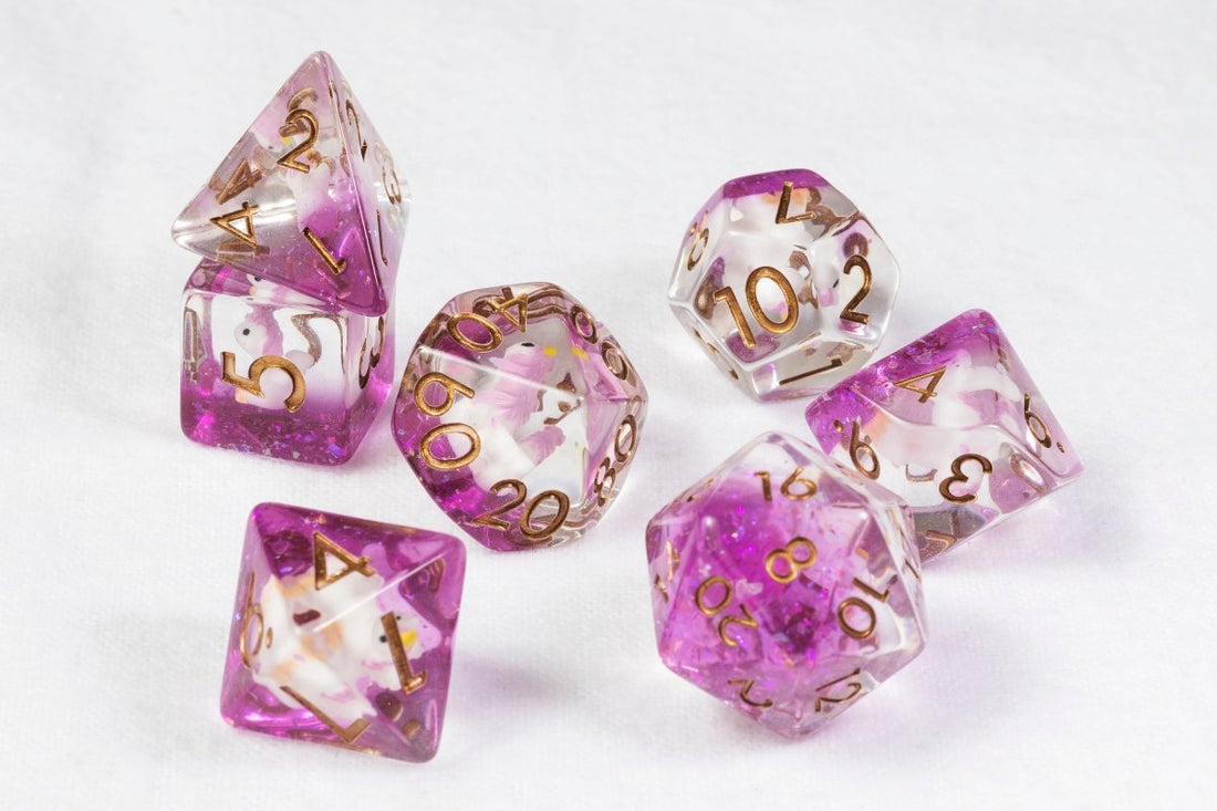 Unicorns Dnd Dice Set - Roll With Advantage