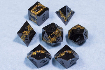 Vein of Gold Dnd Metal Dice Set - Roll With Advantage