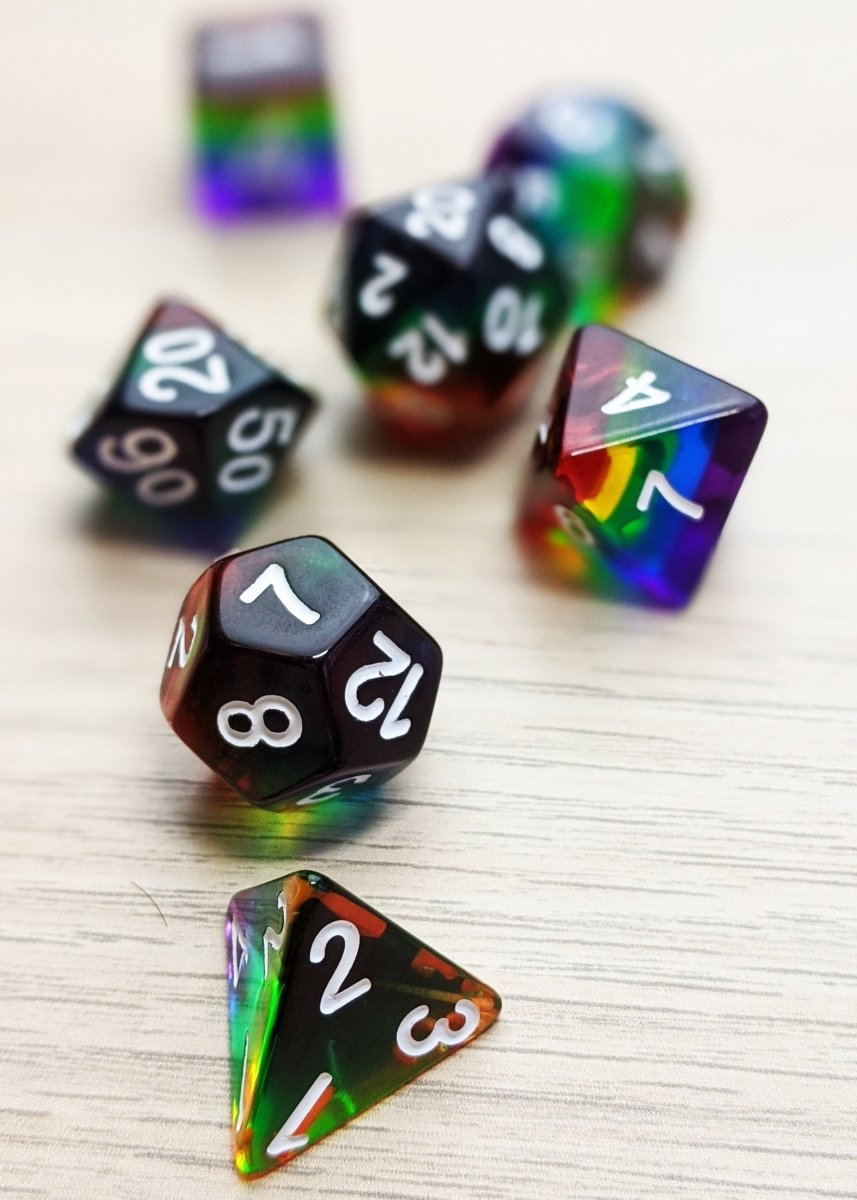 With Great Pride Dnd Dice Set - Roll With Advantage